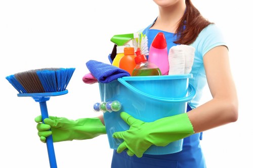 Preparation for steam carpet cleaning in a living room